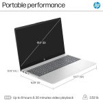 لپ‌تاپ HP ENVY 15 X360 i7 با بدنه نقره‌ای، نمایشگر لمسی باز شده در حالت تبلت روی میز کار مدرن، نور طبیعی از پنجره