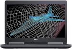 تصویر نمای جلو لپ‌تاپ Dell Precision M7520 با نمایشگر 15.6 اینچ Full HD روشن