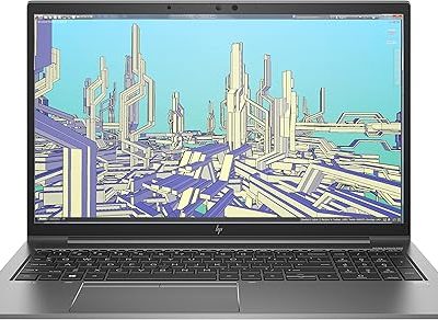 نمای کلی لپ‌تاپ HP ZBook Firefly 14 G8 با نمایشگر روشن و بدنه فلزی
