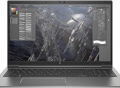 نمای جلو لپ‌تاپ HP ZBook Firefly 15 G8 با بدنه فلزی نقره‌ای