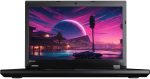 نمای روبروی لپ‌تاپ Lenovo ThinkPad L560 با درب باز و صفحه نمایش روشن