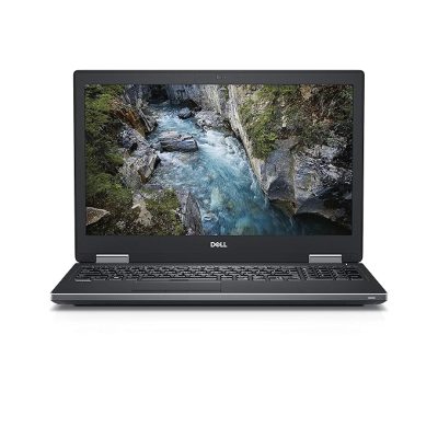 نمای روبه‌روی لپ‌تاپ Dell Precision M7530 با نمایشگر 15.6 اینچی روشن