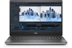 لپ‌تاپ Dell Precision 7560 نمای روبرو با صفحه‌نمایش روشن