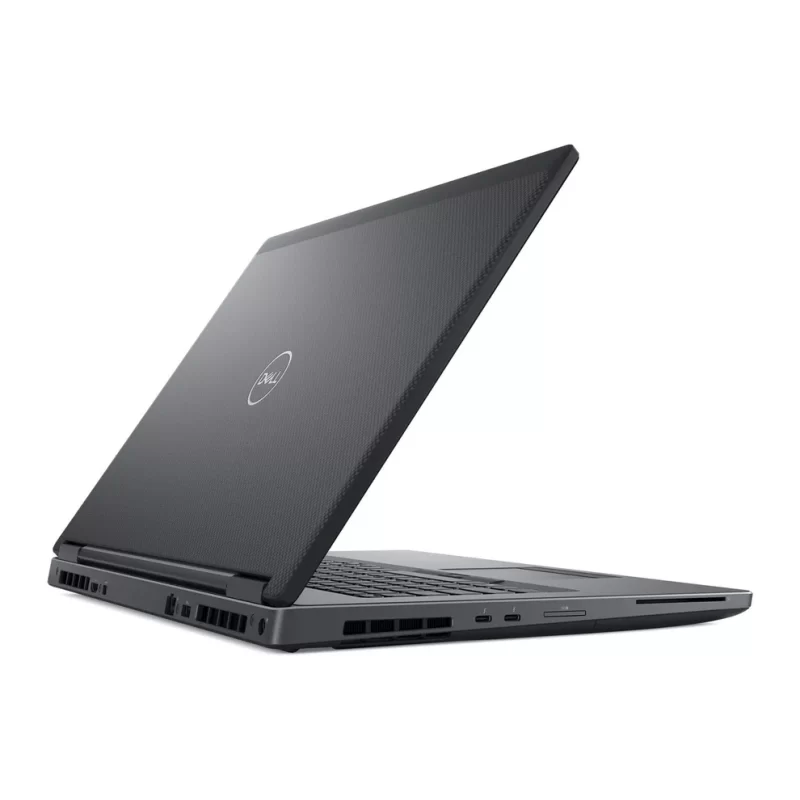 تصویر کامل ستاپ کاری شامل لپ‌تاپ DELL Precision 7730، مانیتور اکسترنال، موس حرفه‌ای و ابزار طراحی روی میز مهندسی