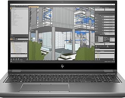 نمای کلی لپ‌تاپ HP ZBook Fury 15 G8 از زاویه روبرو