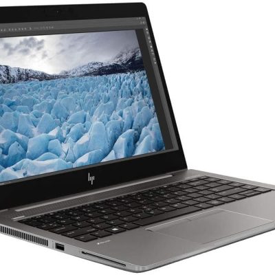 پشت لپ تاپ HP ZBook 14u G6 با لوگوی ZBook روی درب آلومینیومی