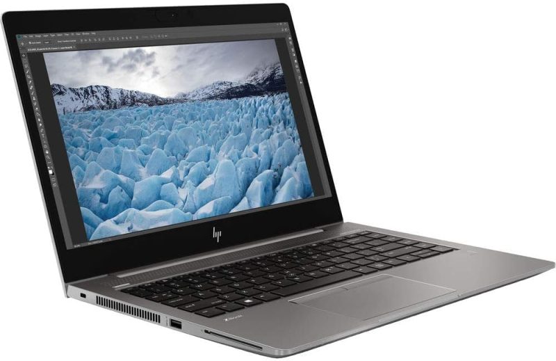 پشت لپ تاپ HP ZBook 14u G6 با لوگوی ZBook روی درب آلومینیومی
