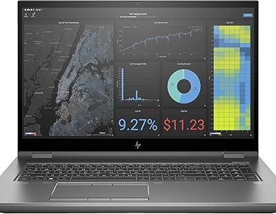 نمای روبروی لپ‌تاپ HP ZBook Fury 17 G7 با نمایشگر 17.3 اینچی لمسی 4K