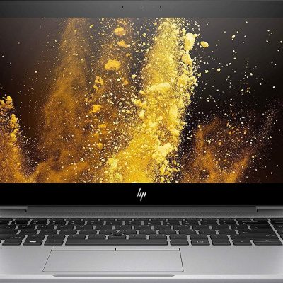 تصویر لپ تاپ HP EliteBook 840 G5 از نمای جلو با صفحه نمایش روشن
