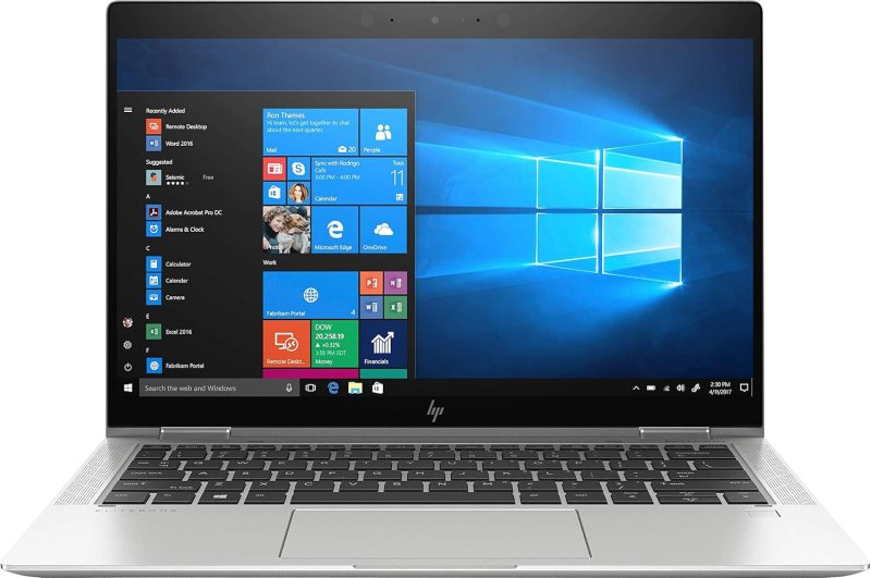 لپ‌تاپ HP Elite X2 G4 از نمای روبرو در حالت روشن