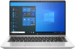 نمای کلی لپ تاپ HP Probook 640 G7 با بدنه آلومینیومی محکم و صفحه نمایش 14.1 اینچی FHD